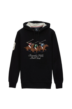 Beverly Hills Polo Club Erkek SweatShirt - 22WMFH13368201 Siyah - Beverly Hills Polo Club