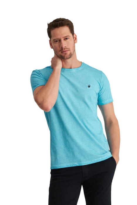 Beverly Hills Polo Club Erkek T-Shirt - 22SMF0K6203801 Mavi