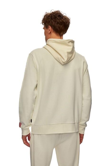Beverly Hills Polo Club Fermuar Şeritli Erkek Tam Fermuarlı SweatShirt - 22WMF013367101 Ekru - 3
