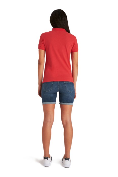 Beverly Hills Polo Club Kadın Polo Yaka T-Shirt - 22SWEPK6102301 Kırmızı