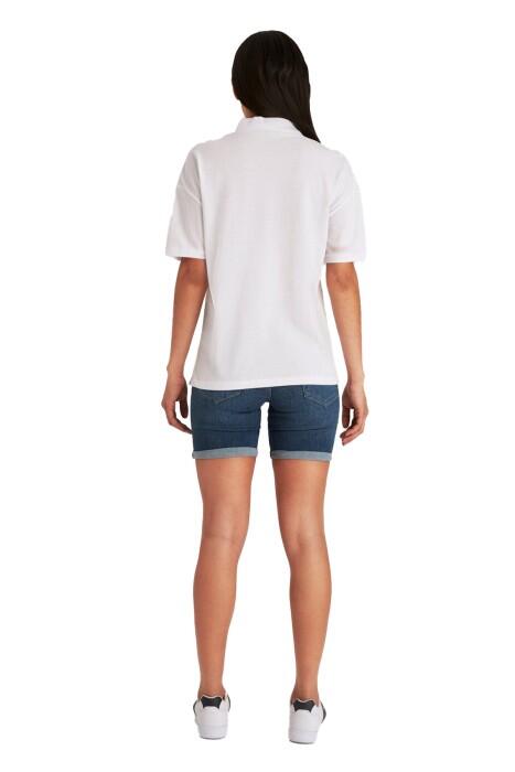 Beverly Hills Polo Club Kadın Polo Yaka T-Shirt - 22SWFPK6102501 Beyaz - 4