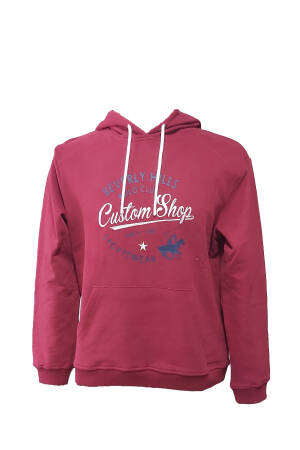Beverly Hills Polo Club Kadın SweatShirt - 22WWFH13353801 Bordo - Beverly Hills Polo Club