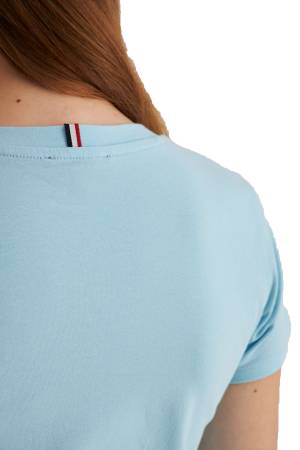 Beverly Hills Polo Club Kadın T-Shirt - 22SWE0K6202701 Açık Mavi - Thumbnail