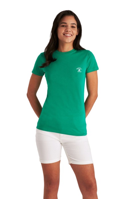 Beverly Hills Polo Club - Beverly Hills Polo Club Kadın T-Shirt - 22SWE0K6202901 Yeşil