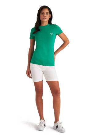 Beverly Hills Polo Club Kadın T-Shirt - 22SWE0K6202901 Yeşil - Beverly Hills Polo Club