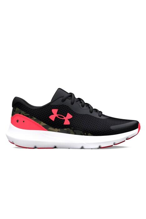 Under Armour - Bgs Surge 3 Print Erkek Çocuk Ayakkabı - 3026689 Siyah