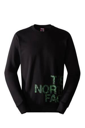 Blown Up Logo Crew Erkek SweatShirt - NF0A854A Siyah - Thumbnail