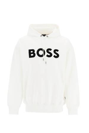 Boss Kapüşonlu Erkek SweatShirt - 50485316 Beyaz - Thumbnail