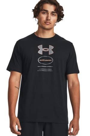 Branded Gel Stack Erkek T-Shirt - 1380957 Siyah - Thumbnail