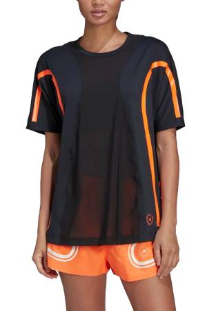 By Stella McCartney TruePace Kadın T-Shirt - HD9113 Siyah/Turuncu - Adidas