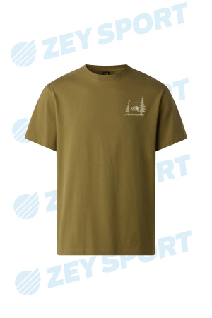 Camping Relaxed Short Sleeve Tee-Graph Erkek T-Shirt - NF0A8GQM Haki - The North Face