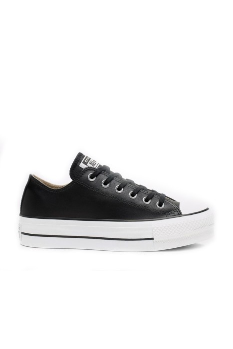 Converse - Chuck Taylor All Star Leather Platform Kadın Sneaker - 561681C Siyah