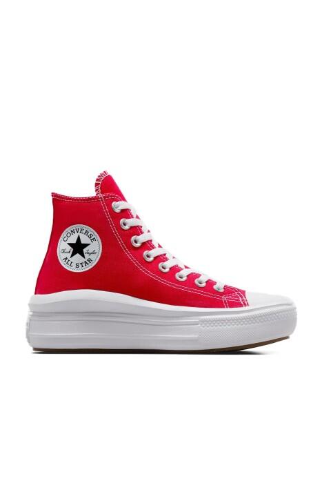 Converse - Chuck Taylor All Star Move Kadın Platform Sneaker - A09073C Kırmızı