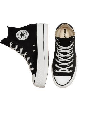 Chuck Taylor All Star Platform Canvas Kadın Sneaker - 560845C Siyah - Thumbnail