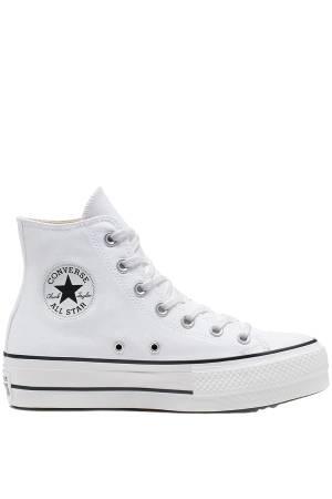 Chuck Taylor All Star Platform Canvas Kadın Sneaker - 560846C Beyaz - Thumbnail