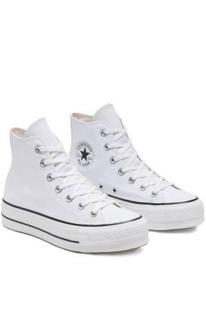 Chuck Taylor All Star Platform Canvas Kadın Sneaker - 560846C Beyaz - Thumbnail