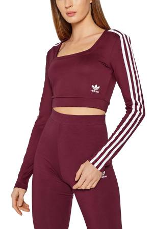 Classics Kadın Uzun Kollu T-Shirt - H37770 Bordo - Adidas