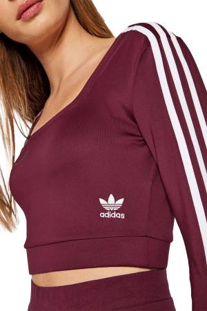 Classics Kadın Uzun Kollu T-Shirt - H37770 Bordo - 4