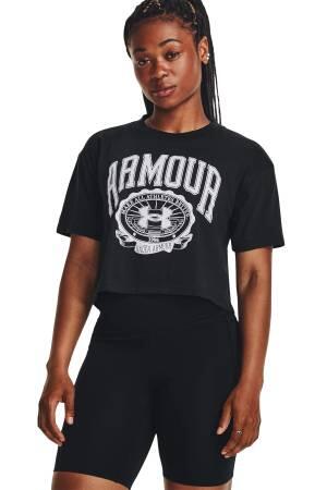 Collegiate Kadın Crop T-Shirt - 1379402 Siyah - Thumbnail