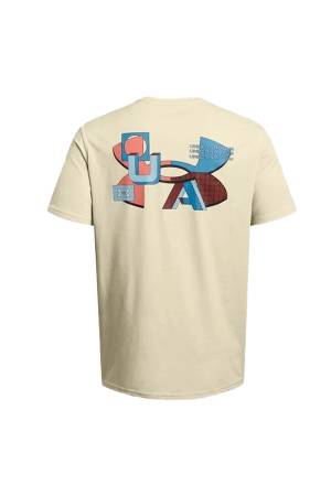 Color Block Logo Lc Erkek T-Shirt - 1382828 Bej - Thumbnail
