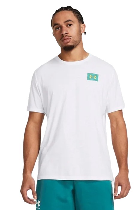Under Armour - Color Block Logo Lc Erkek T-Shirt - 1382828 Beyaz