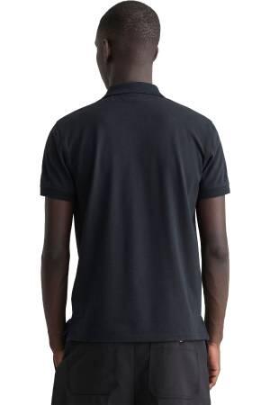 Contrast Collar Pique Ss Rugger Erkek Polo Yaka T-Shirt - 2052003 Siyah - Thumbnail