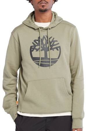 Core Logo P/O Hood Bb Erkek SweatShirt - TB0A2BJH Haki/Siyah - Timberland