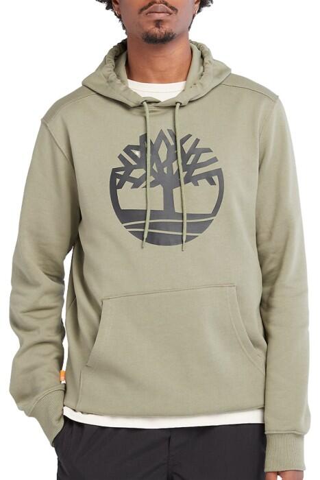 Timberland - Core Logo P/O Hood Bb Erkek SweatShirt - TB0A2BJH Haki/Siyah