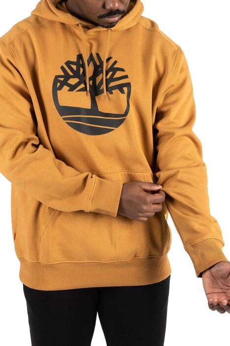 Timberland - Core Logo P/O Hood Bb Erkek SweatShirt - TB0A2BJH Sarı/Siyah