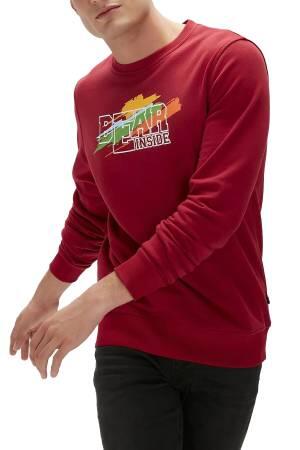 Crayon Crewneck Erkek SweatShirt - 23.02.12.012 Bordo - Thumbnail