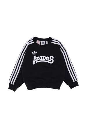 Crew Kız Çocuk SweatShirt - HC4558 Siyah - EU-Adidas