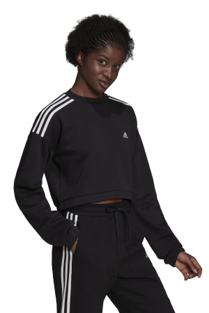 Crop Crew Kadın SweatShirt - HE9397 Siyah - 2