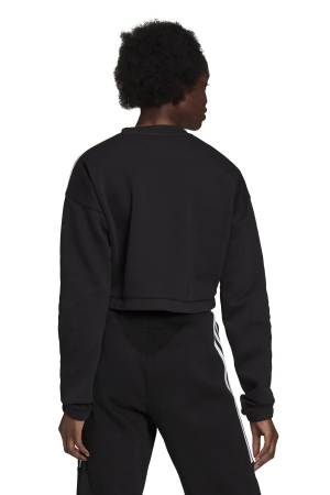 Crop Crew Kadın SweatShirt - HE9397 Siyah - 3