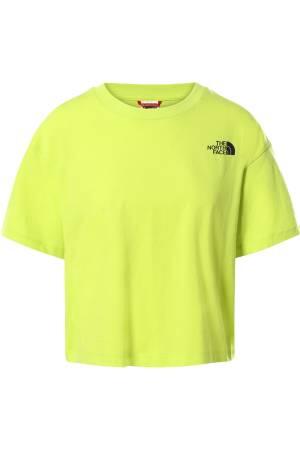 Cropped Simple Dome Tee Kadın T-Shirt- NF0A4SYC Parlak Sarı - 1