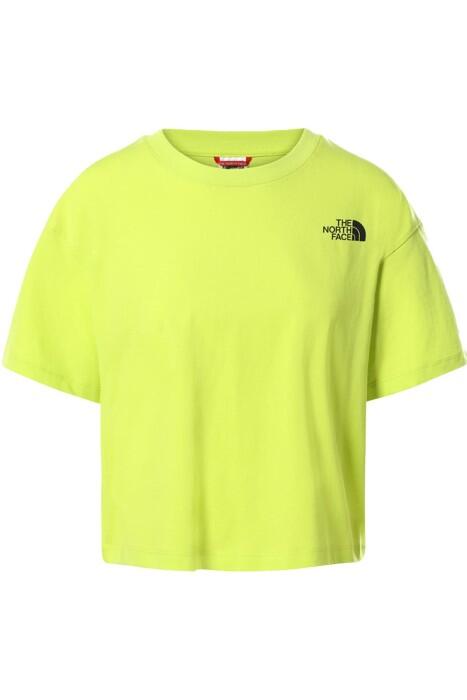 Cropped Simple Dome Tee Kadın T-Shirt- NF0A4SYC Parlak Sarı - 1