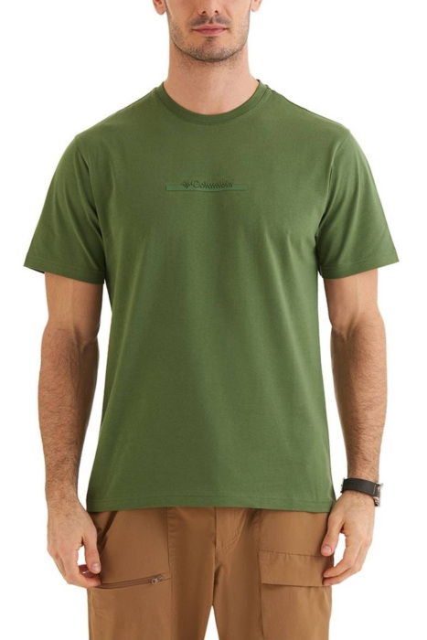CSC Bar Split Graphic Kısa Kollu Erkek T-shirt Ladin Yeşili - 1