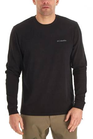 CSC Basic Erkek Uzun Kolllu T-shirt - CS0354 Siyah - Thumbnail