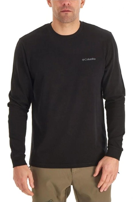 Columbia - CSC Basic Erkek Uzun Kolllu T-shirt - CS0354 Siyah