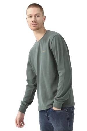 CSC Basic Erkek Uzun Kolllu T-shirt - CS0354 Yeşil - 4