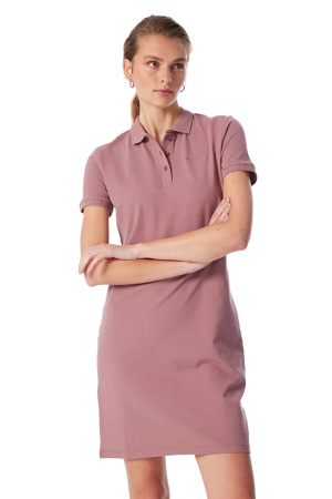 CSC Basic Polo Dress Kadın Kısa Kollu Elbise Mistik Mor - 3