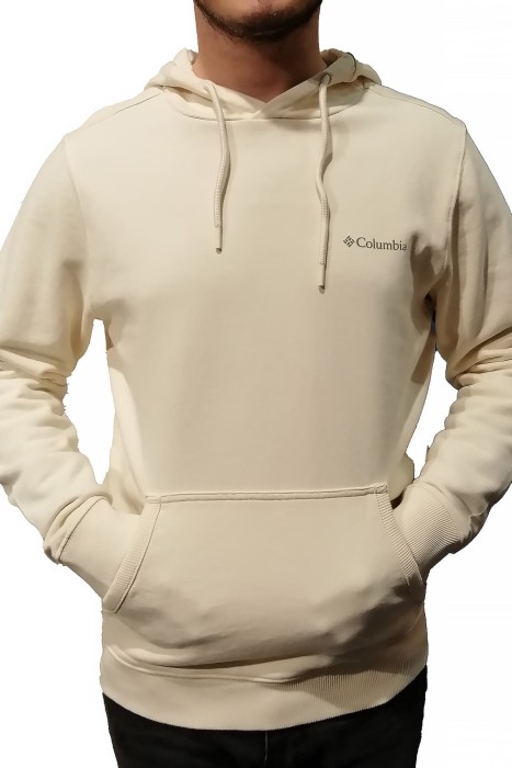 Columbia - CSC Basic Sm Logo Erkek Kapüşonlu Sweatshirt - CS0275 Beyaz