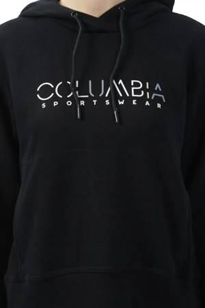 CSC Basic W Columbıa Stencil Kapüşonlu Kadın Sweatshirt - CS0300 Siyah - Thumbnail