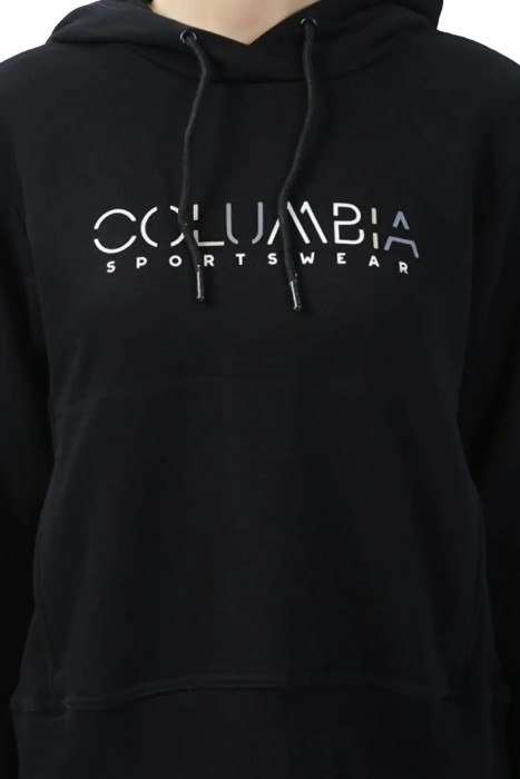 CSC Basic W Columbıa Stencil Kapüşonlu Kadın Sweatshirt - CS0300 Siyah