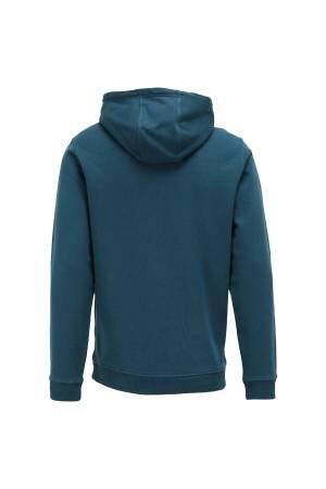 CSC Branded Shadow Erkek Kapüşonlu Sweatshirt - CS0332 Mavi - Thumbnail