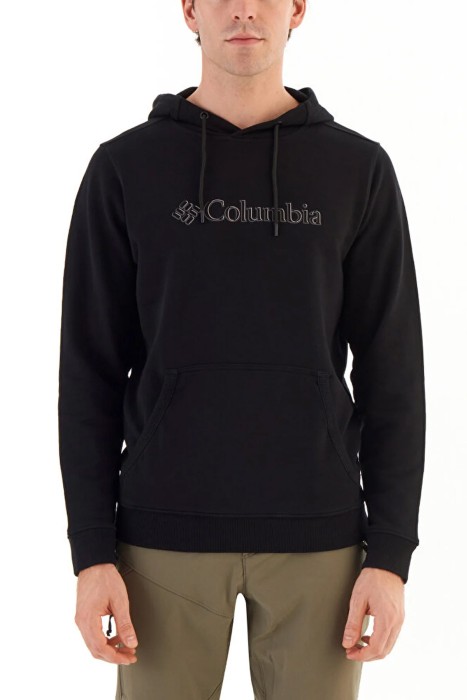 Columbia - CSC Branded Shadow Erkek Kapüşonlu Sweatshirt - CS0332 Siyah