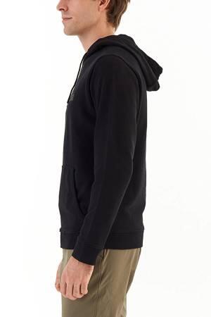 CSC Branded Shadow Erkek Kapüşonlu Sweatshirt - CS0332 Siyah - Thumbnail