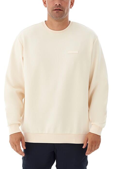 CSC Gem Columbia Label Erkek Sweatshirt - CS0382 Krem - 1