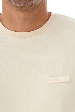 CSC Gem Columbia Label Erkek Sweatshirt - CS0382 Krem - 5