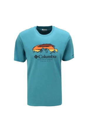 CSC Hikers Haven Erkek Kısa Kollu T-Shirt - CS0336 Petrol Mavisi - Columbia