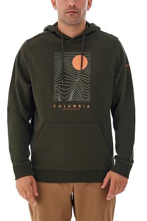 CSC Linear Drifts Erkek Kapüşonlu Sweatshirt - CS0392 Koyu Yeşil - 1